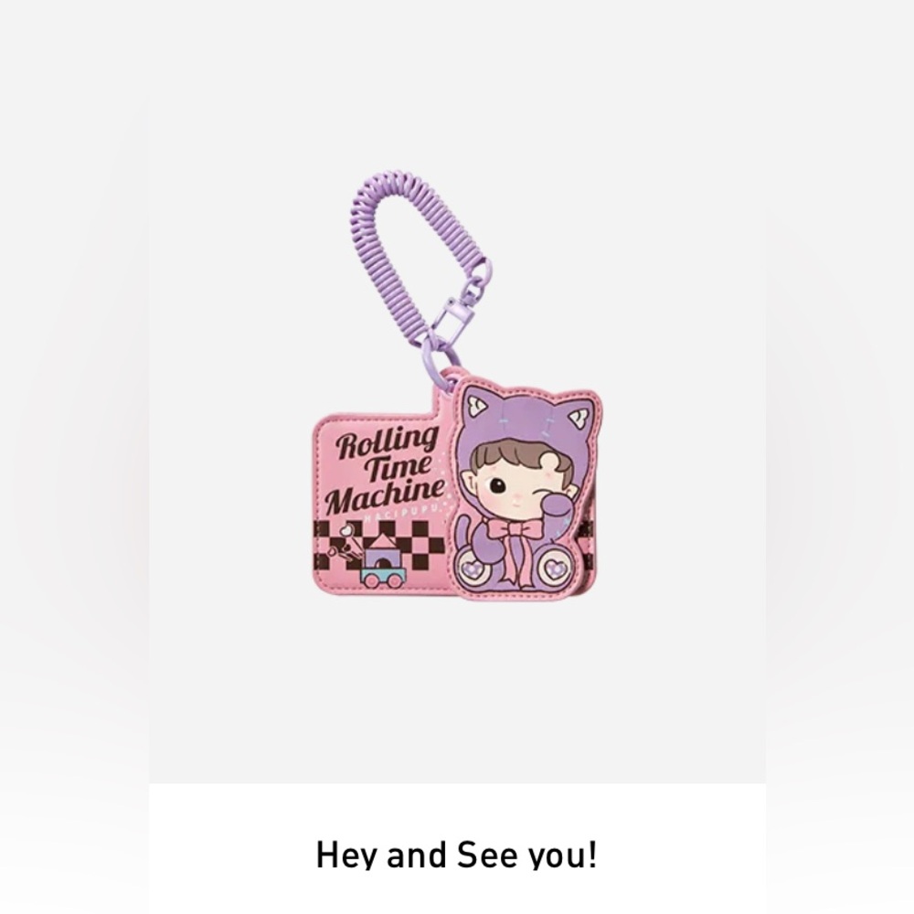 BNIB POP MART HACIPUPU-Card Holder Hey and See You! 💜 💗Stocking Stuffer
